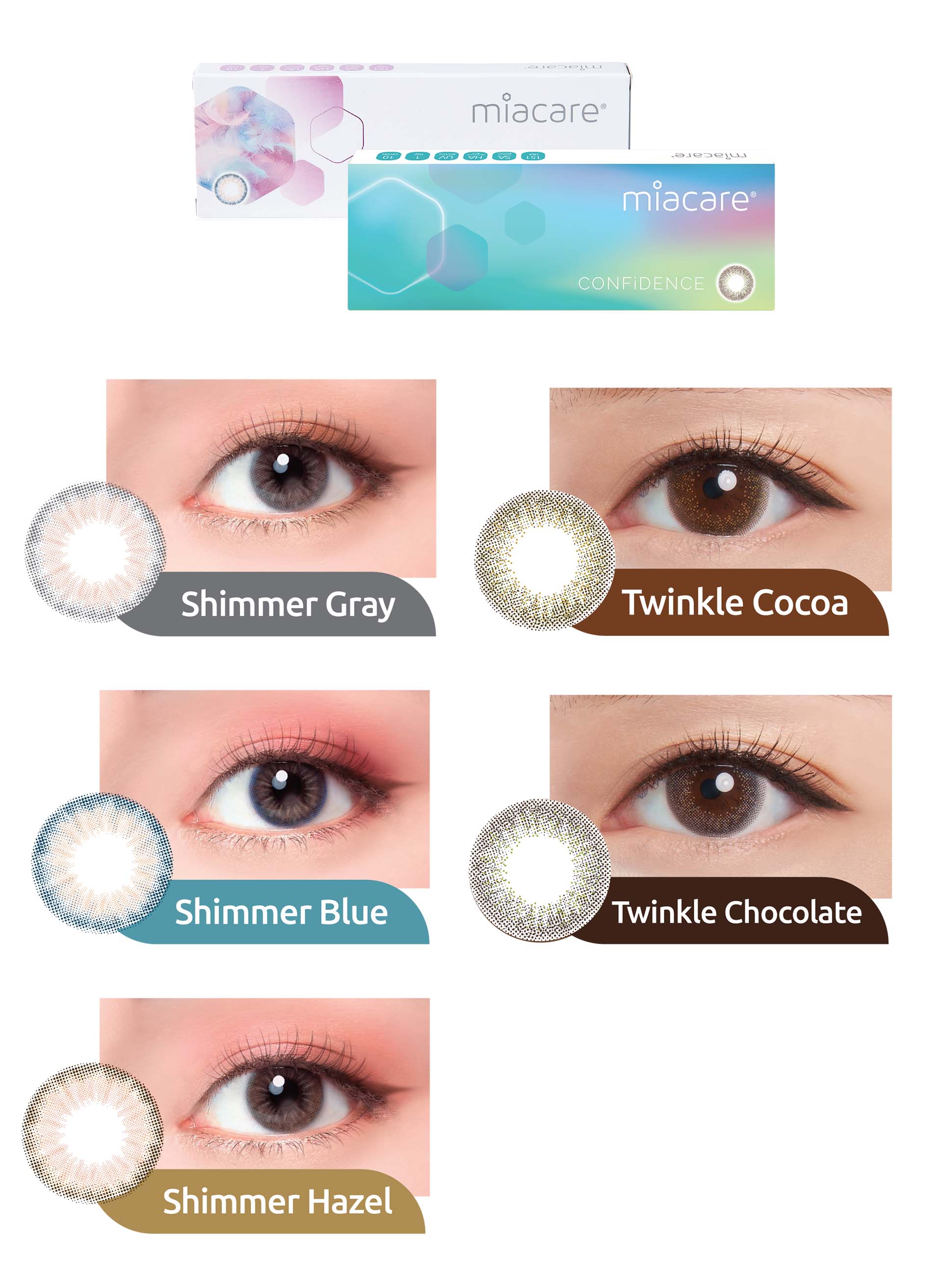 miacare twinkle shimmer silicone hydrogel daily colour contact lens